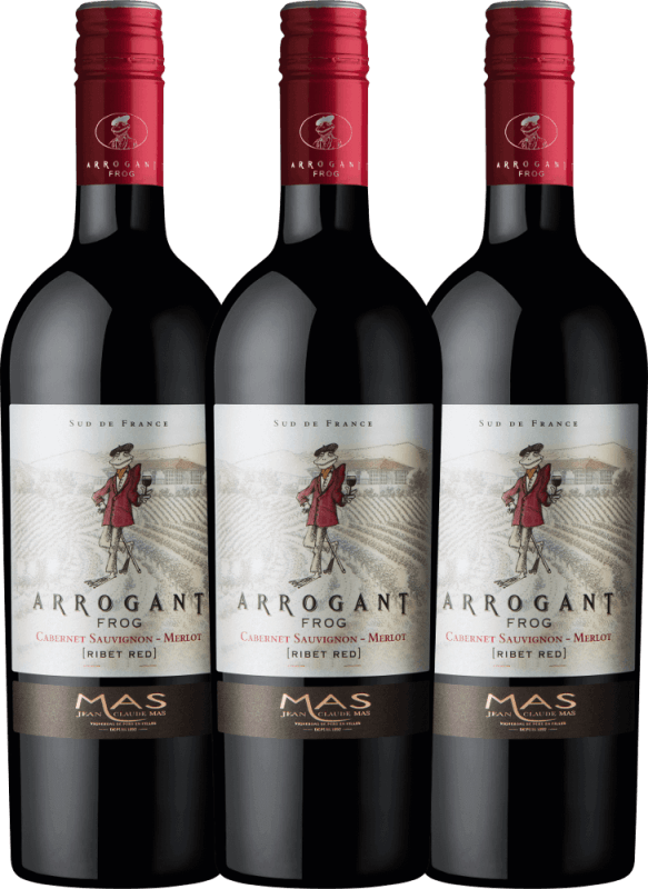 3er Vorteilspaket Ribet Red Cabernet Sauvignon Merlot - Arrogant Frog