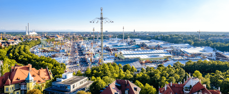 Kafer na Oktoberfestu Pohled shora