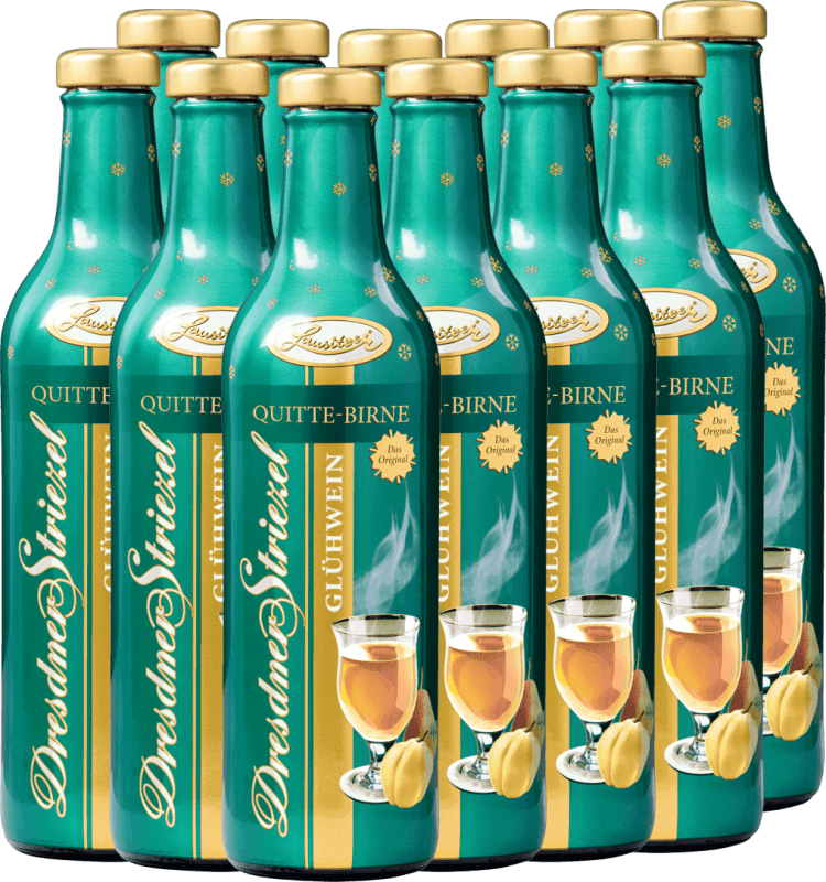 12x Vorteils-Weinpaket Dresdner Striezel Glühwein Quitte Birne - Lausitzer